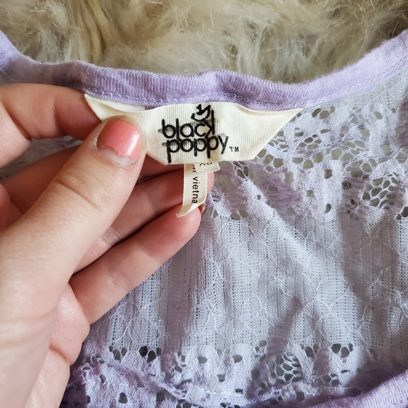 Lacy Lavendar Tank Crop - Picture 2 of 5